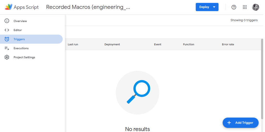 Adding Triggers - Apps Script for Marketers